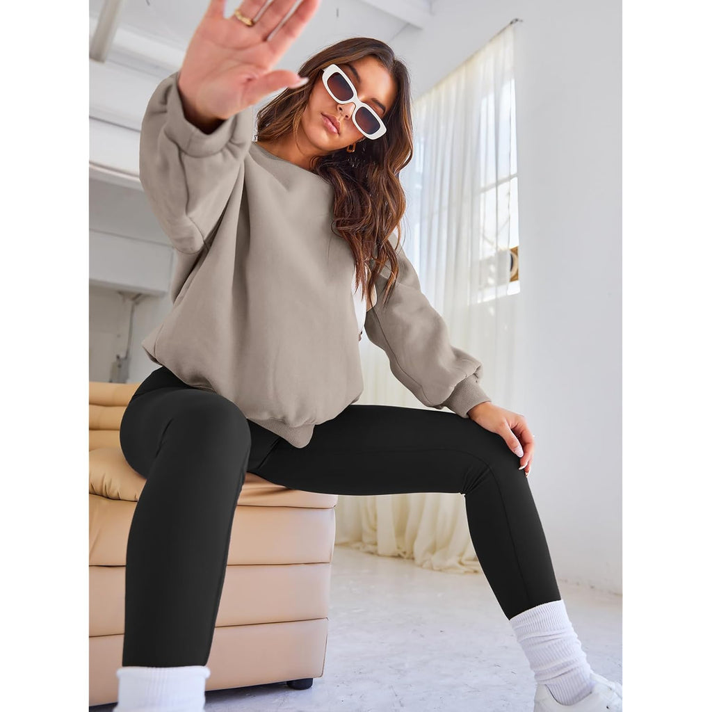 Womens Sweatshirts Oversized Crewneck Y2K Fleece Hoodies Fall Fashion 2026 Teen Girls Cute Winter Clothes Sweater