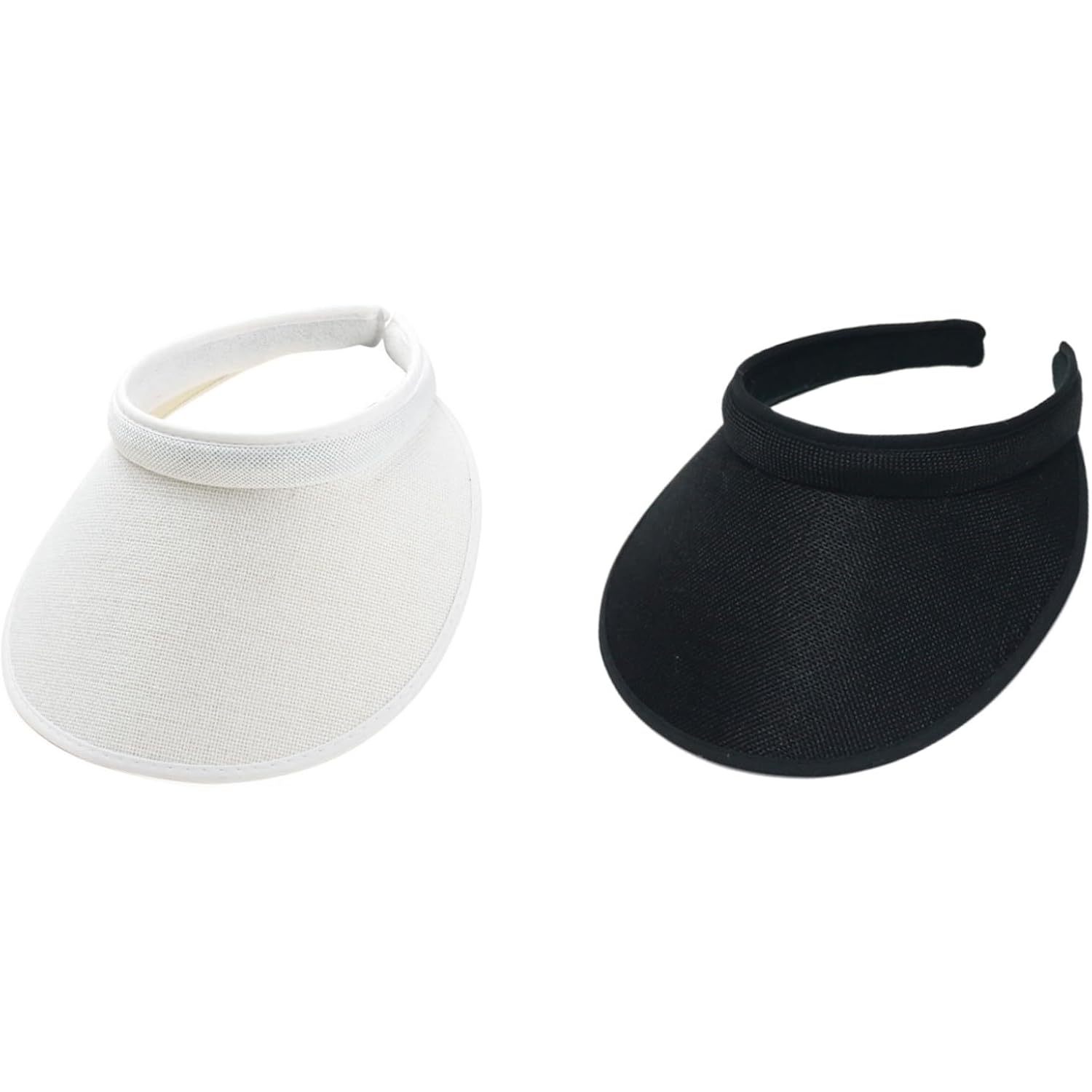 Cloth Covered Slip-On Visor for Women, Adjustable Cap Sports Sun Visors for Men