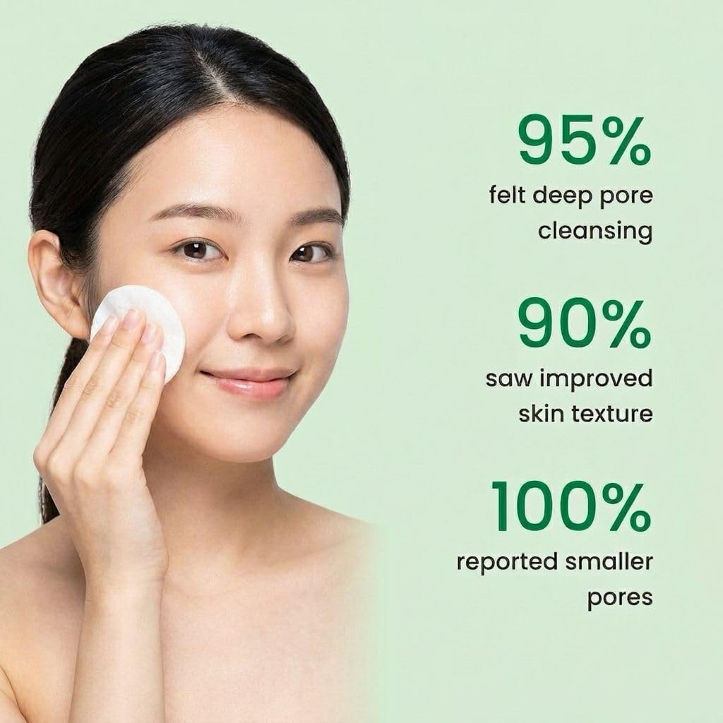Quia Toner Pads For Sensitive Skin – Dual-Sided Exfoliating And Hydrating Pads – Visibly Smoother Pores, Less Congestion – 70 Korean Skincare Pads