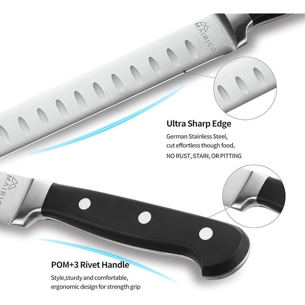 Brisket Slicing Knife - Ultra Sharp Premium 11-inch Stainless Steel Carving Knife for Slicing Roasts, Meats, Fruits and Vegetables