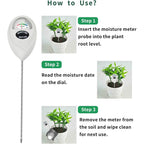 Censinda Soil Moisture Meter, Soil Moisture Monitor For House Plants, Soil Hygrometer Moisture Sensor For Indoor & Outdoor, Garden, Farm, Lawn Plant Care, No Battery Needed(White)