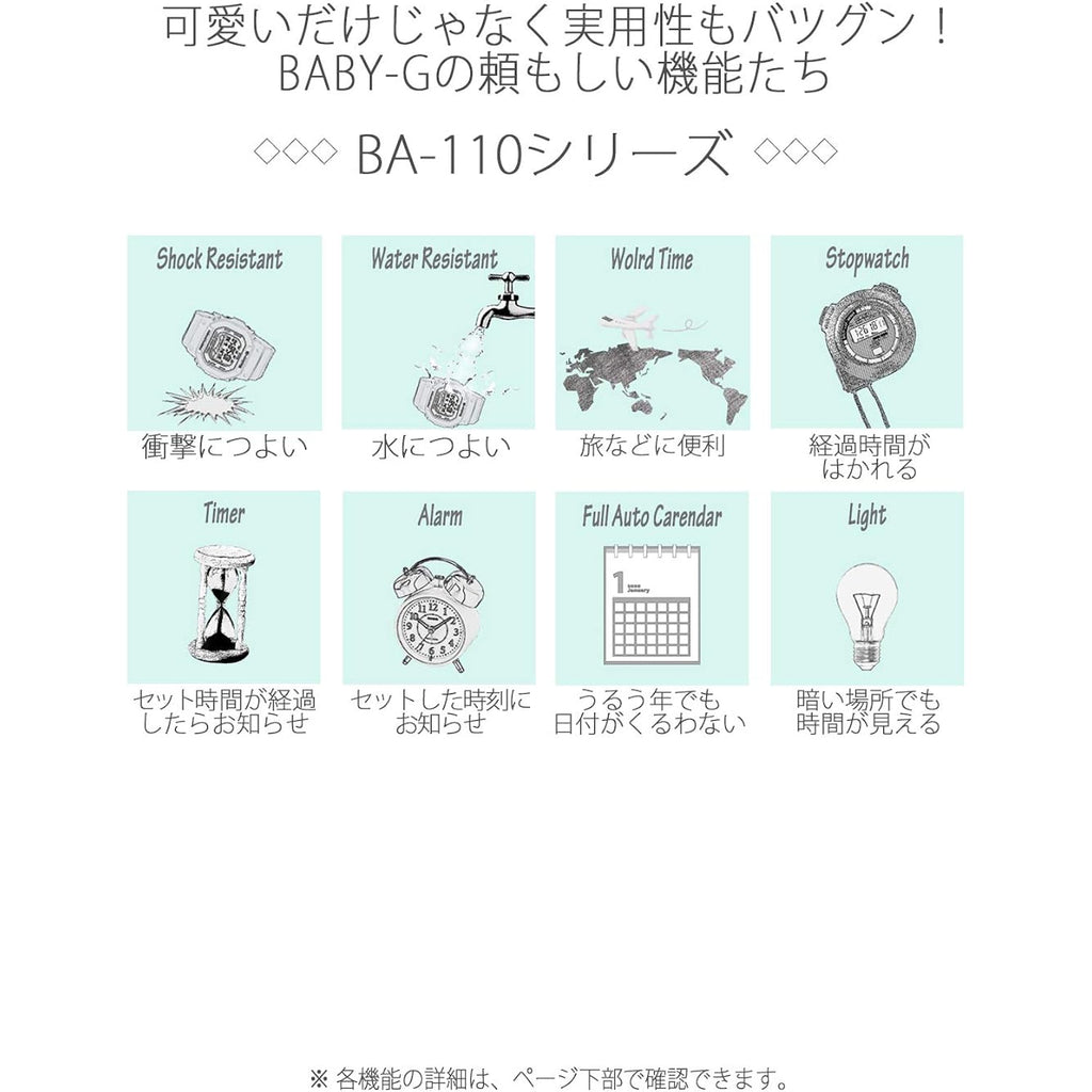 Casio Baby-G Big Case Series Lady'S Watch Ba-110-7A1Jf (Japan Import)