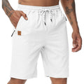 Men'S Stretch Shorts Casual Classic Fit Drawstring Summer Beach Shorts With Zipper Pockets