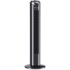 Comfort Zone 32-Inch Oscillating Tower Fan – Ultra-Slim Bladeless Design With 3 Speeds, 90° Wide Oscillation & Built-In Carry Handle – Quiet Portable Standing Fan For Bedroom, Home, Or Office, Black