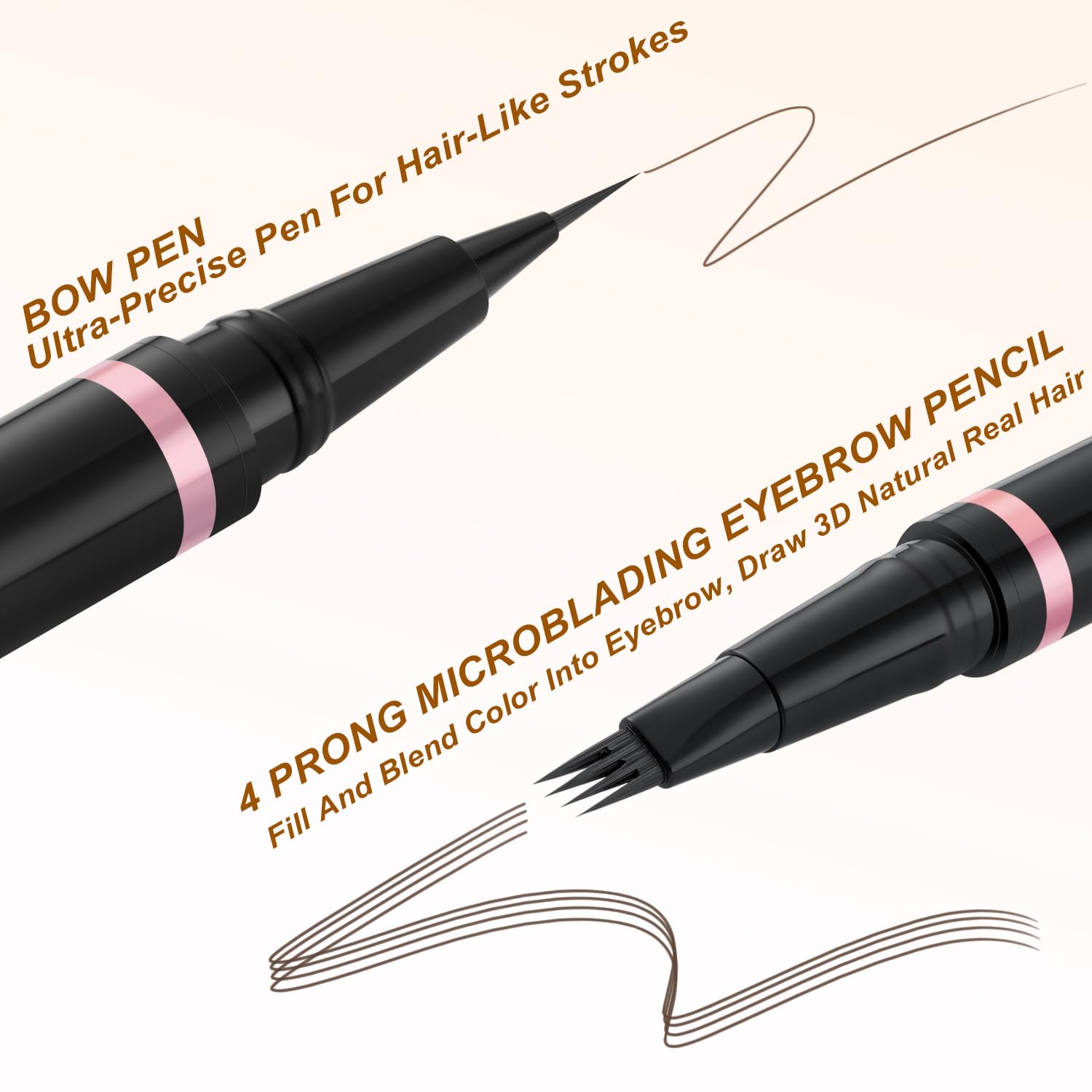 LAVONE Eyebrow Pen Makeup Kit, with Waterproof Eyebrow Pencil, Eyeliner, Pomade, and Brow Brush, Smudge-Proof and Long Lasting, Create Full and Natural Brows, Dark Brown