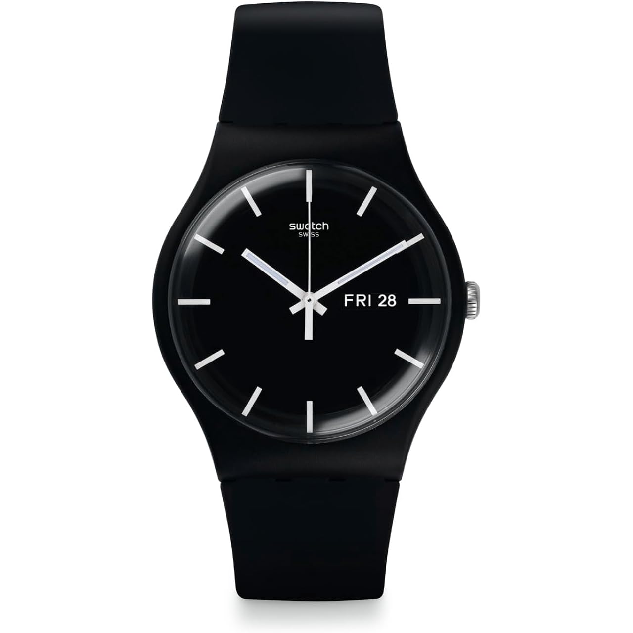 Swatch New Gent Biosourced Unisex Watch Casual Plastic Black Quartz Waterproof Mono Black