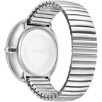 Women's Men's Super Large Face Easy to Read Dial Stainless Steel Stretch Band Bracelet Watch