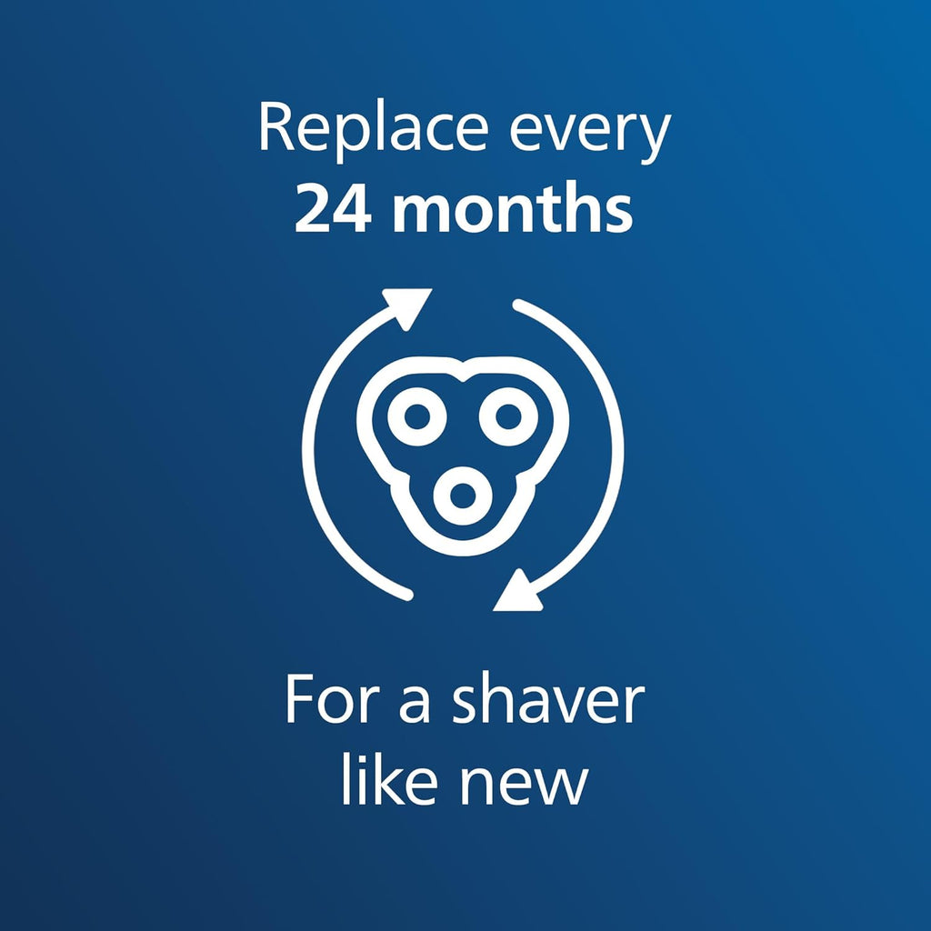 Philips Norelco SH30/52 Genuine Shaving Heads, Compatible with Philips Shavers Series 1000, 2000, 3000 and 5000, Powerful Performance, Self-Sharpening, 3 Pieces, Model SH30/52