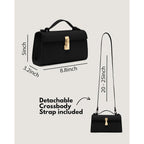 Clutch Purses for Women - Small Purse Top Handle - Evening Bag - Adjustable Crossbody Handbag - Trendy PU Leather