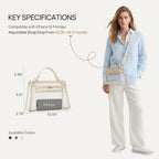 Telena Clear Bag For Stadium Events Pvc Transparent Crossbody Purse For Women With Adjustable Strap For Concerts Game Day