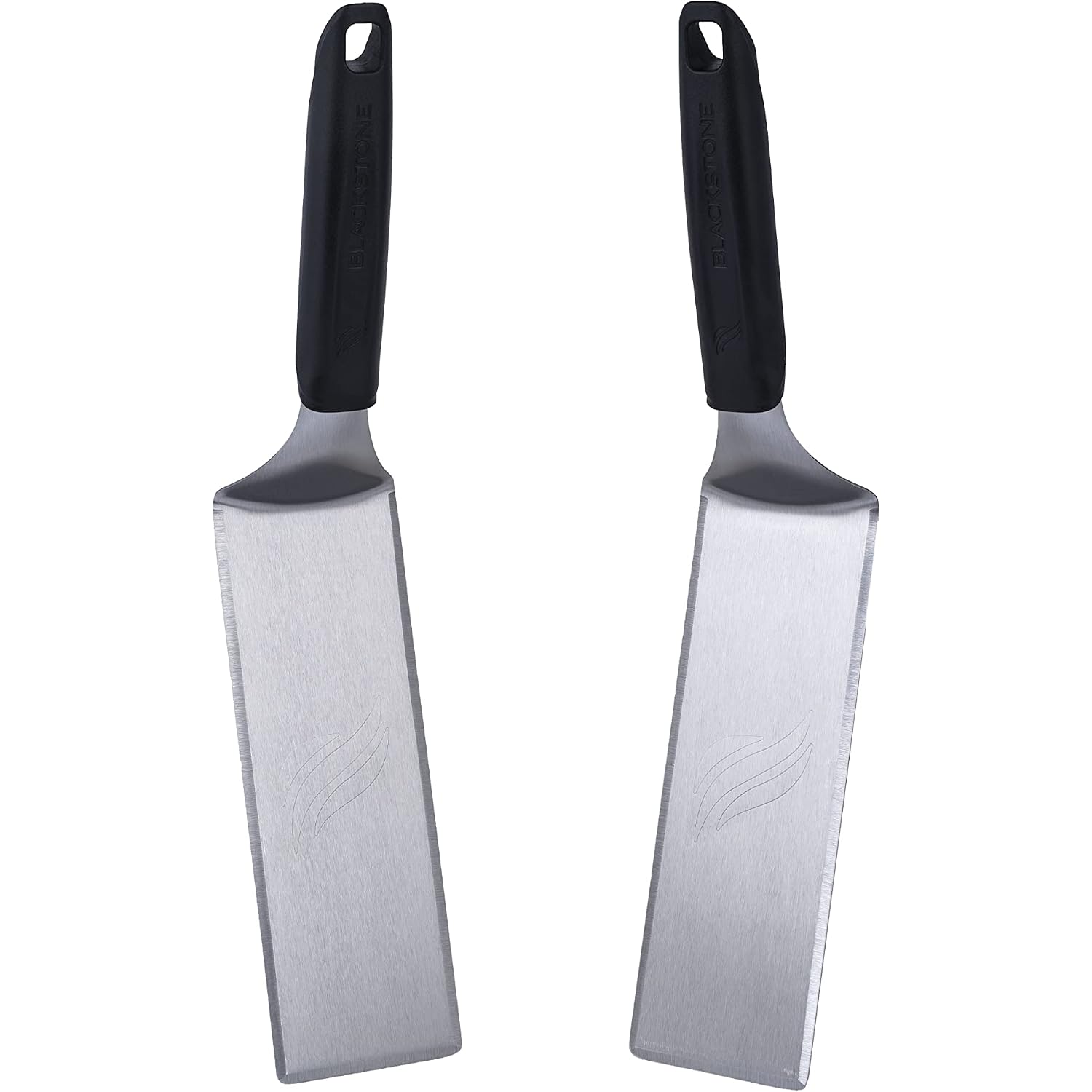 Blackstone 5550 Extra Long Griddle Spatula, Set Of 2 | Heavy-Duty Stainless Steel, Non-Slip Plastic Handle, Heat Resistant, Dishwasher Safe