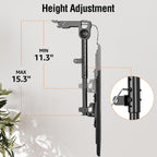 Elived Flip Down Ceiling Tv Mount For Most 14-40 Inch Tvs, Floding Tv Mount For Flat And Pitched Roof, Height Adjustable Full Motion Tv Bracket 360° Swivel For Patio, Max Vesa 200X200Mm, Up To 22 Lbs