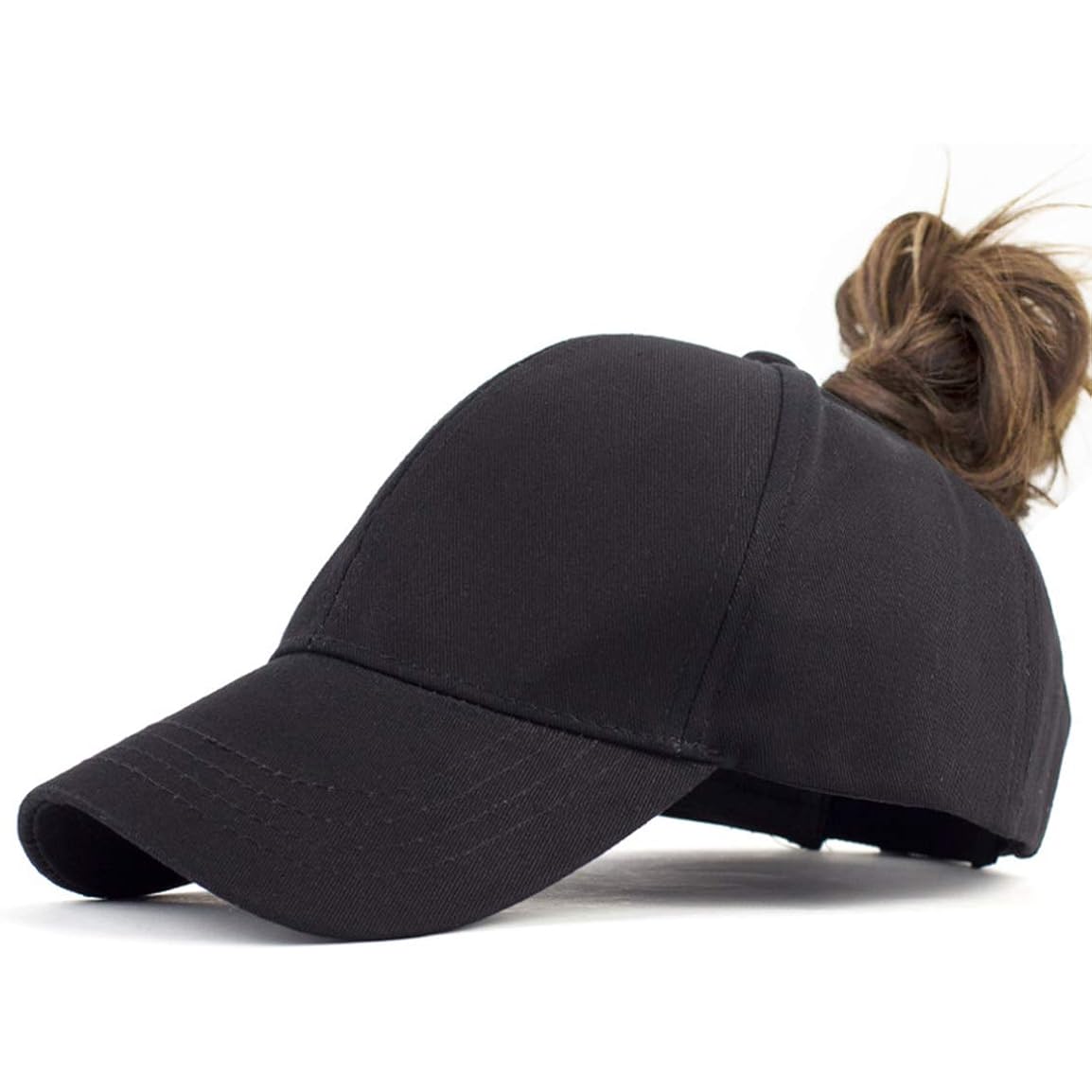 High Ponytail Baseball Hat - Women Messy Bun Hat, Sun Protection Ponycaps Retro Cap