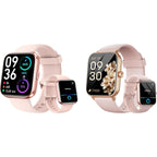 Smart Watches for Women, 1.8" Touch Screen Fitness Watch with Heart Rate, Pedometer, IP68 Waterproof Smartwatch for iPhone Android, 2 Packs