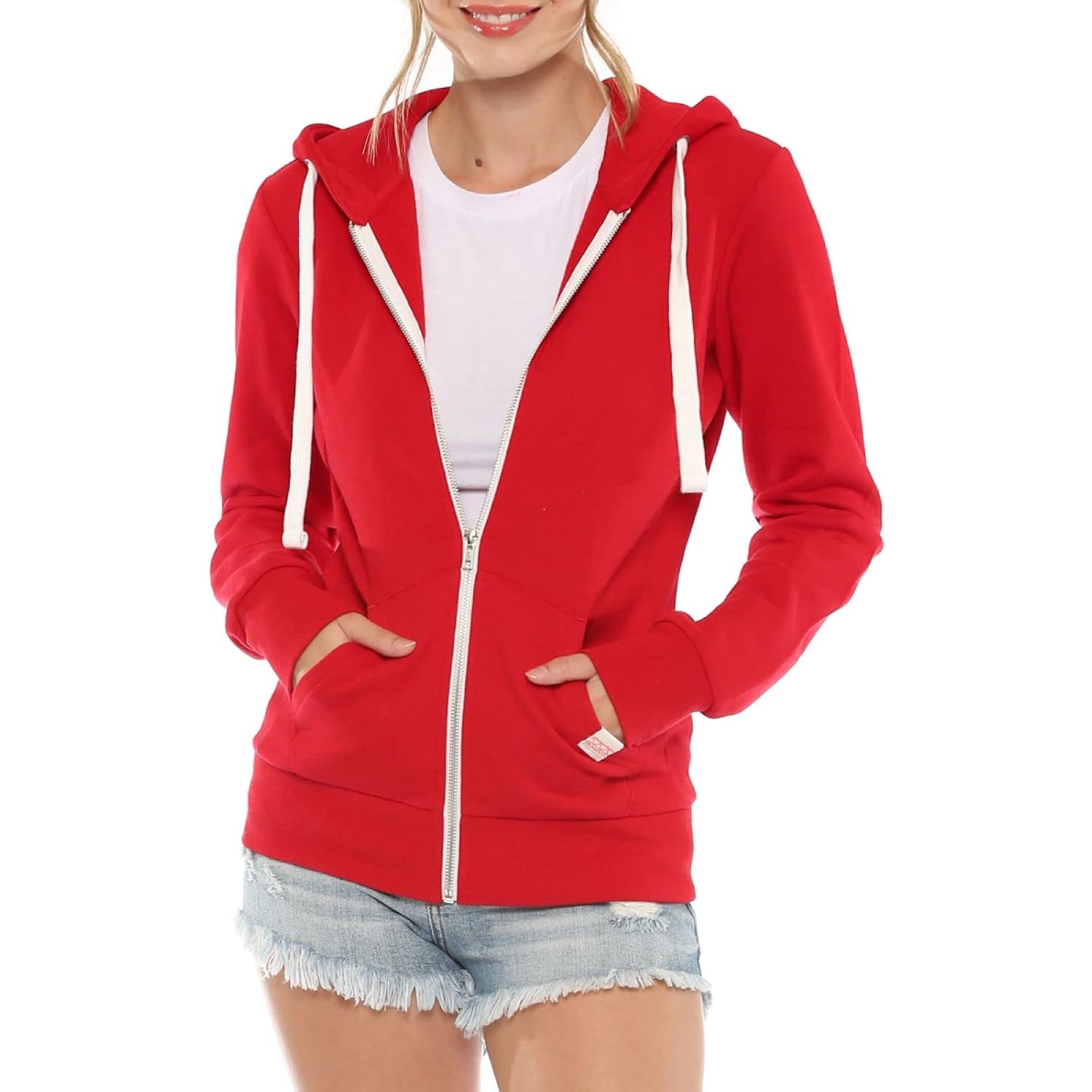 Urban Look Womens Active Long Sleeve Fleece Zip Up Hoodie With Plus Size