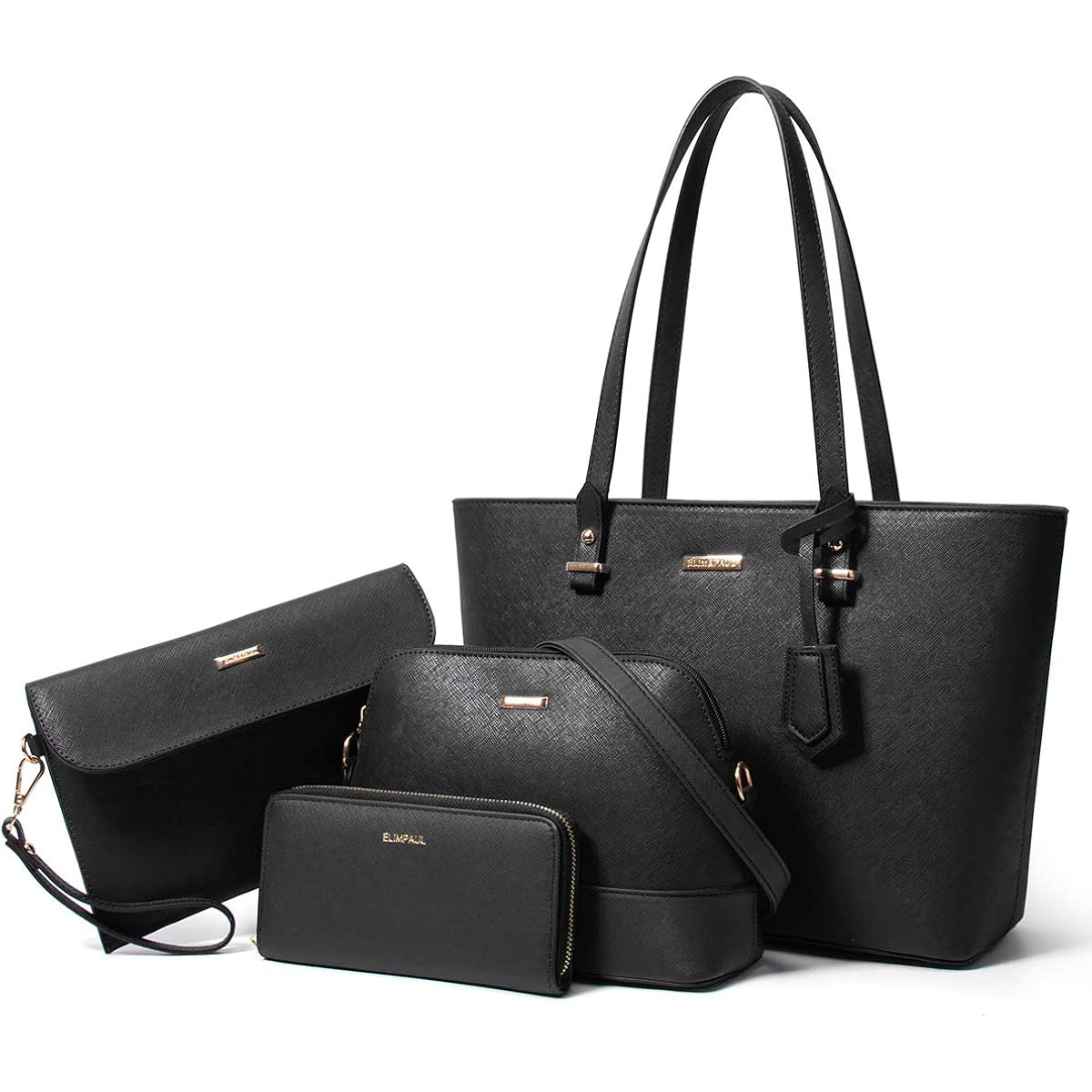 Women Fashion Handbags Wallet Tote Bag Shoulder Bag Top Handle Satchel Purse Set 4Pcs