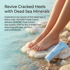 SEACRET Dead Sea Foot Cream - Deep Moisture Heel Repair with Tea Tree Oil, Shea & Cocoa Butter, Rapid Absorption Formula for Dry, Cracked & Rough Skin, Hypoallergenic, Paraben-Free & Vegan, 3.4 fl oz