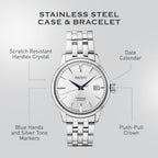 Seiko Automatic Watch For Men - Presage Collection - Stainless Steel, Water-Resistant 50M