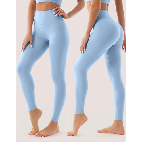 Blue Breath Leggings for Women High Waisted, Buttery Soft Yoga Pants, Non See Through Light Tummy Control Athletic Pants