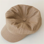 Summer Newsboy Cap For Women Breathable Linen Octagon Hat Wide Brim Gatsby Cabbie Cap Soft Paperboy Hat 2026