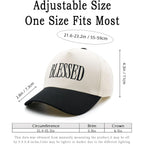 Blessed Trucker Hat, Vintage Embroidered Christian Baseball Caps for Men & Women, Trendy Religious/Birthday Gifts Blessed-black/Beige