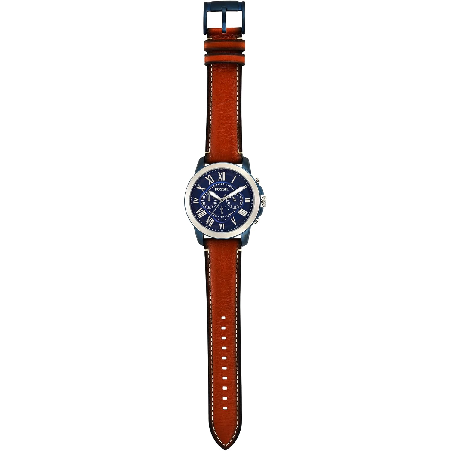 Fossil Men'S Watch, Grant Quartz Stainless Steel Chronograph Watch For Men