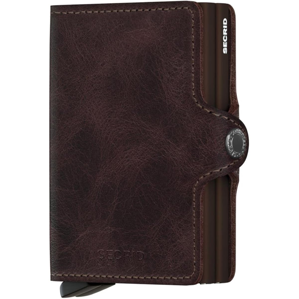 Secrid Twin Wallet, Vintage Chocolate, Genuine Leather With Rfid Protecton, Holds Up To 16 Cards