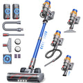 Cordless Vacuum Cleaner With 2 Batteries, 130 Mins/50Kpa/600W Stick Vacuum Cleaners For Home With 3.3Ft Hose, Sofa Brush, Touchscreen Auto-Mode, Wall Mount Charging, Scented, For Floor/Carpet/Pet Hair
