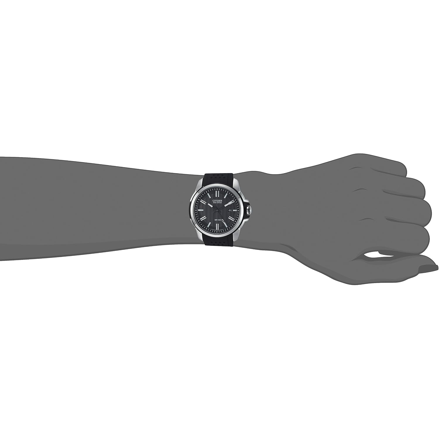Citizen Eco-Drive Weekender Mens Watch, Stainless Steel With Polyurethane Strap