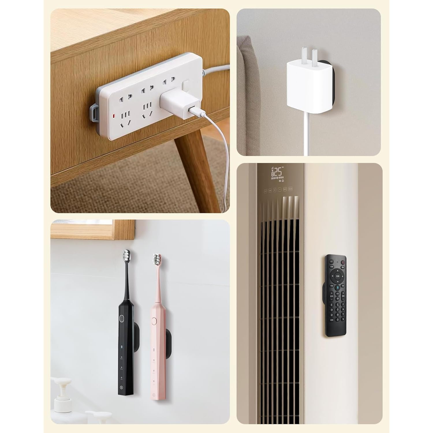 6 Pack Magnetic Remote Control Holder – Upgraded Silicone Magnetic Wall Mount For Tv, Fan & Air Conditioner Remotes – Self-Adhesive, No-Drill Remote Control Holder Wall Mount