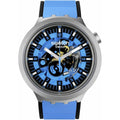 Swatch Big Bold Irony Lacquered Unisex Watch Casual Polymer Blue Automatic Waterproof Azure Blue Daze