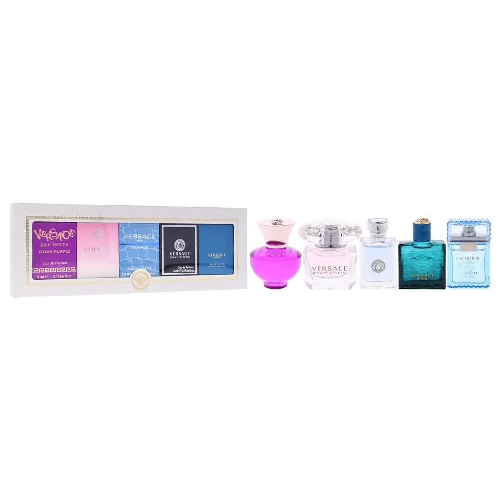 Versace Perfume Collection - Eros, Bright Crystal, Dylan Blue & More 5 Piece Set
