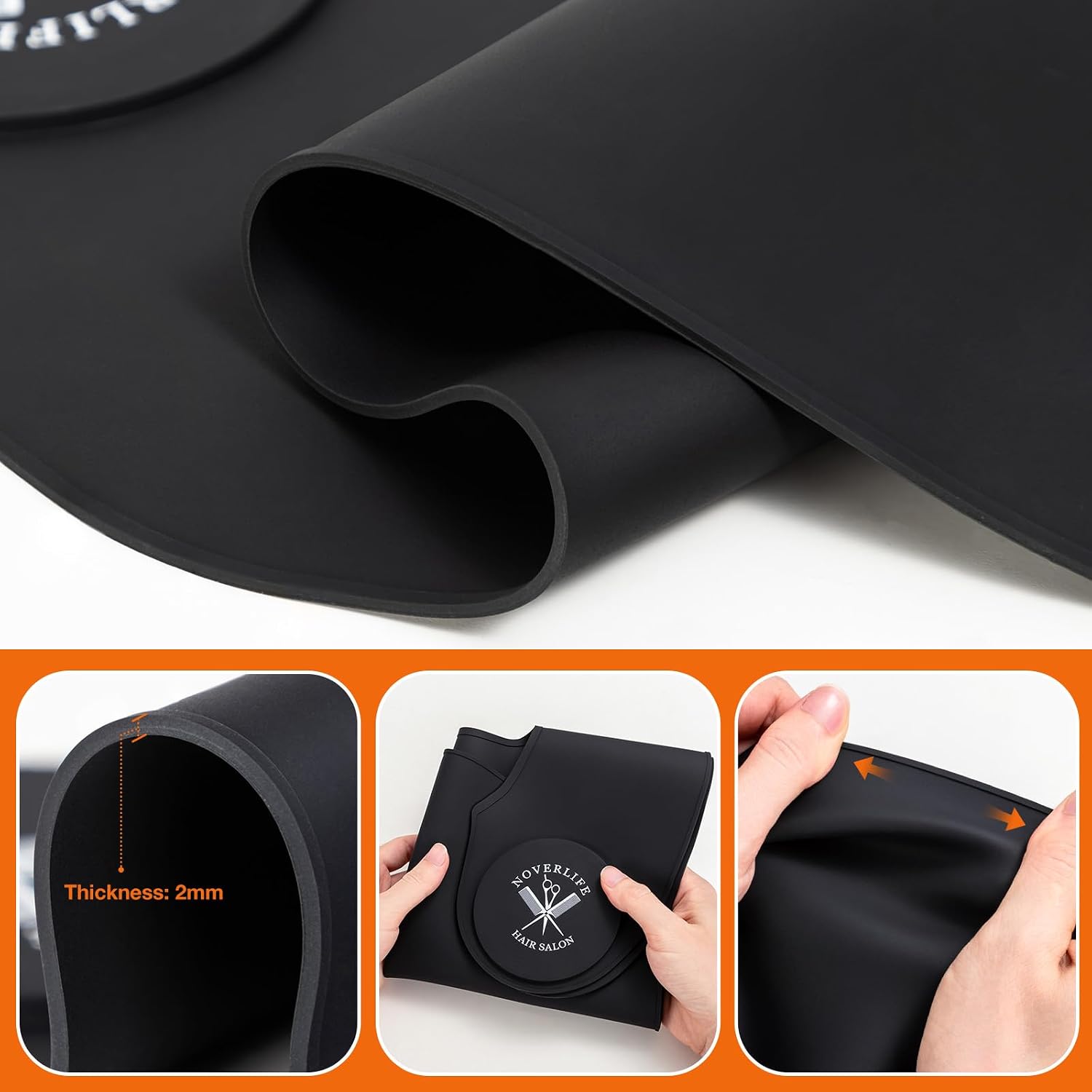 Noverlife Hair Cutting Collar, Waterproof Silicone Hair Dye Collar, Barber Hair Cutting Pad Haircut Neck Wrap For Salon