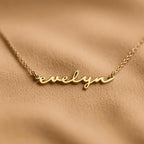 DayOfShe Custom Tiny Name Necklaces for Wedding Bridesmaid Gifts Best Friend Birthday Gifts, 18K Gold Plated Dainty Name Necklace Personalized Christmas Jewelry Gifts