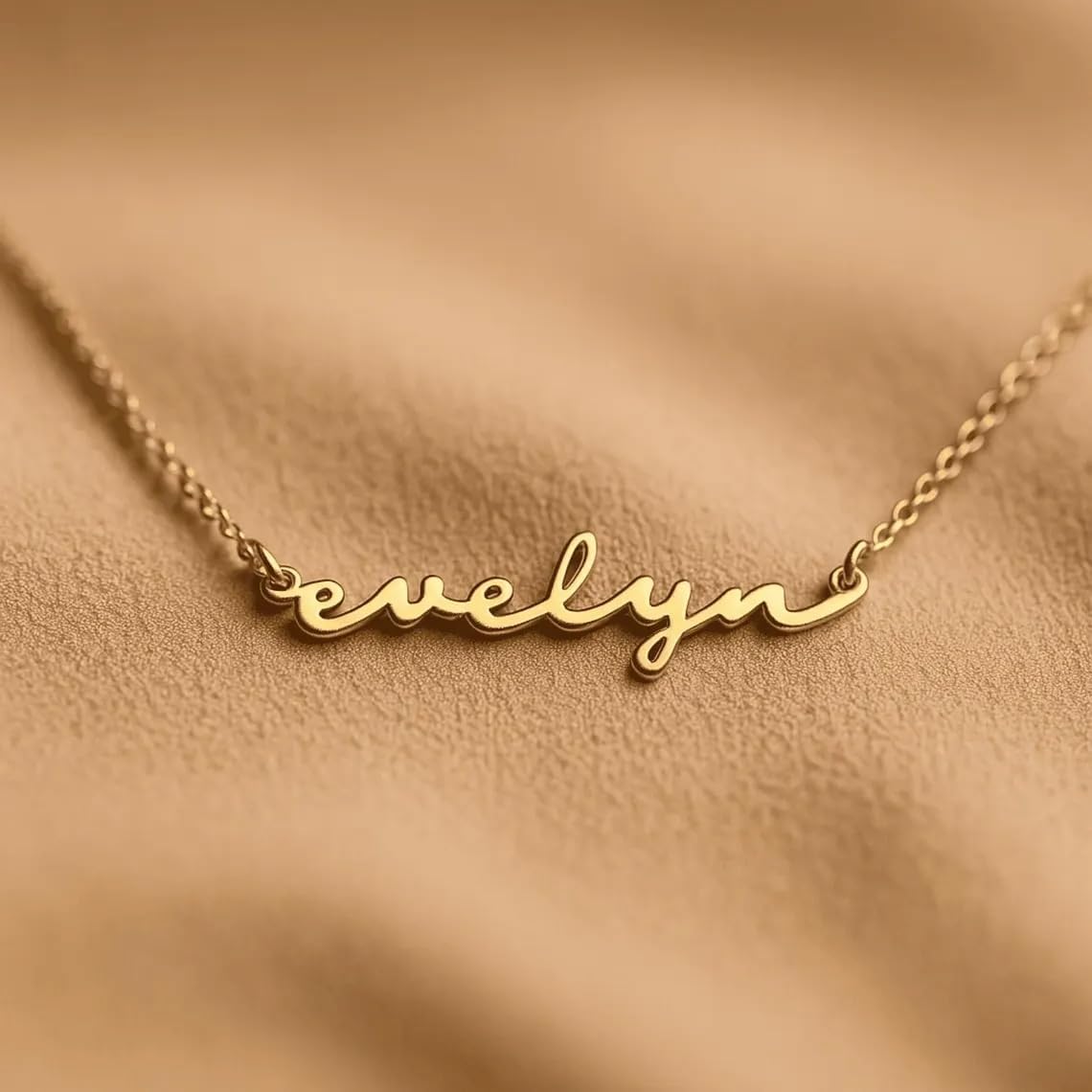 DayOfShe Custom Tiny Name Necklaces for Wedding Bridesmaid Gifts Best Friend Birthday Gifts, 18K Gold Plated Dainty Name Necklace Personalized Christmas Jewelry Gifts