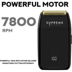 Supreme Trimmer Crunch Lite STF600 | Professional Double Foil Shaver for Men | Cordless & Corded, 60 Min Runtime, Hidden LED Display | Barber Face & Head Finishing Razor