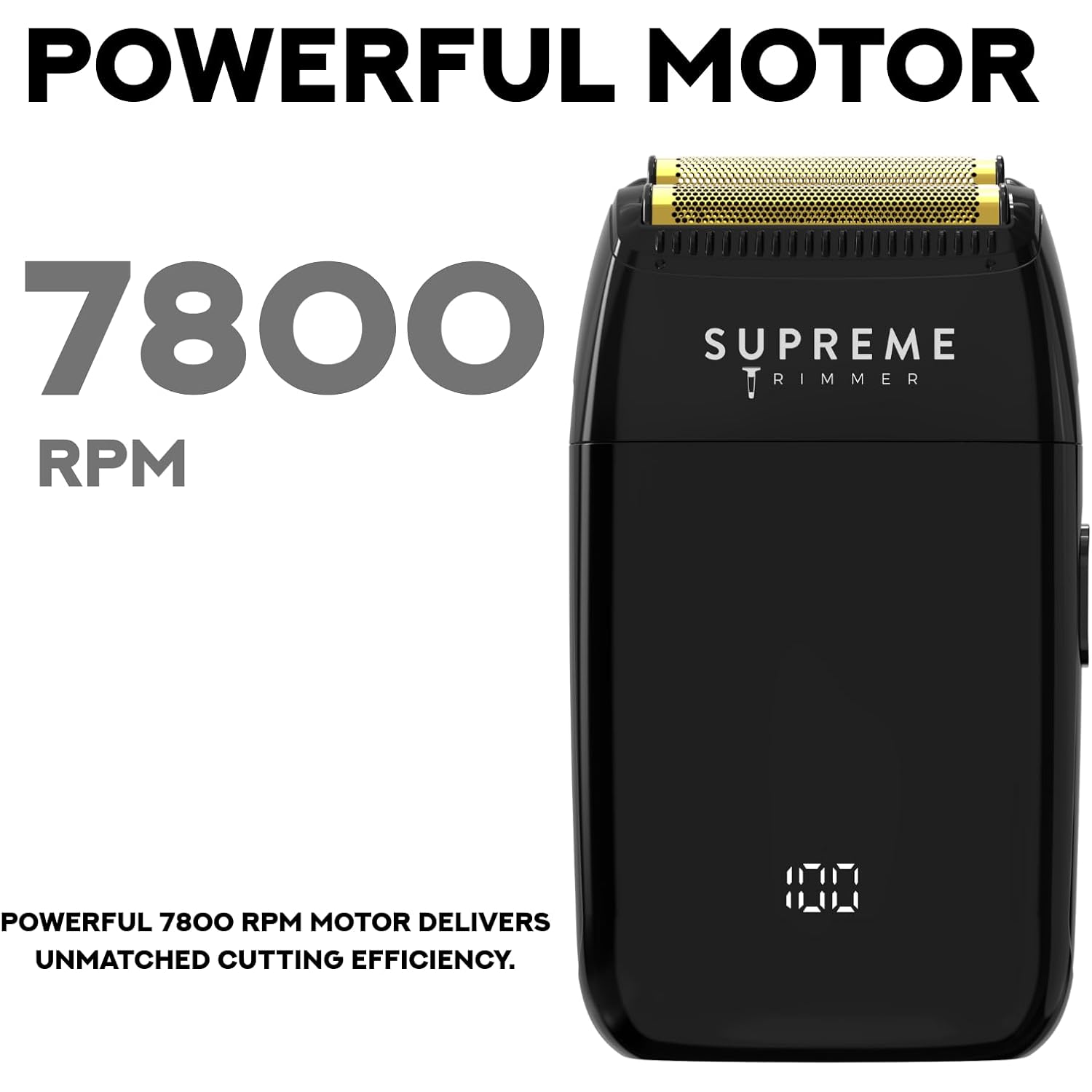 Supreme Trimmer Crunch Lite STF600 | Professional Double Foil Shaver for Men | Cordless & Corded, 60 Min Runtime, Hidden LED Display | Barber Face & Head Finishing Razor