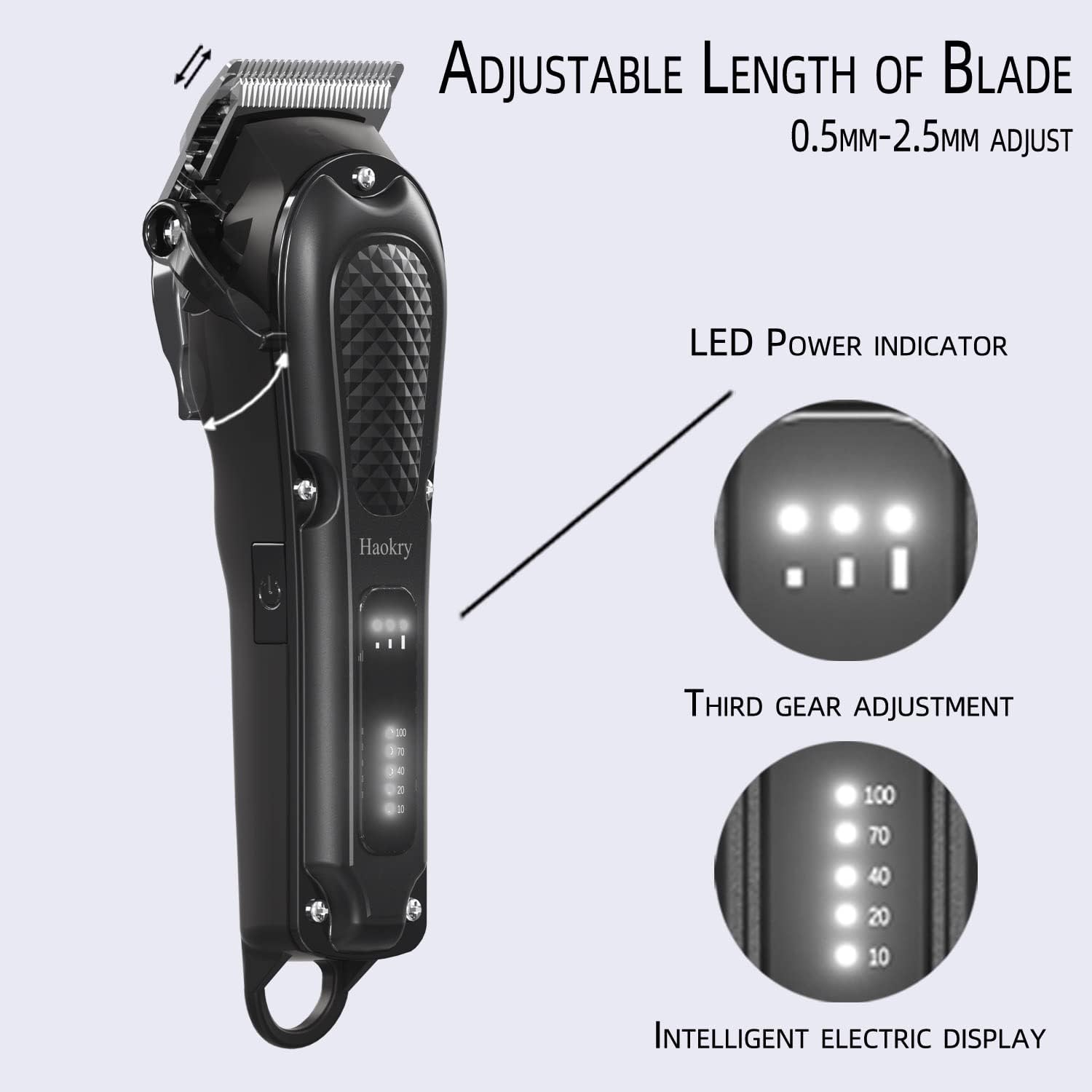 Hair Clippers For Men Professional - Cordless&Corded Barber Clippers For Hair Cutting & Grooming Rechargeable Beard Trimmer