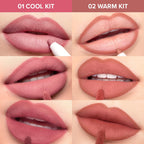 COLORGRAM NUDE BLUR TINT LIP TRIO KIT 01 COOL KIT | K-Beauty Makeup | Soft Matte Lip Stain | Powdery Finish | 2-in-1 Lip & Cheek | Lightweight & Buildable