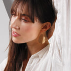 Teardrop Dangle Earrings for Women - Gold, Rose, or Silver Tone Delicate Lightweight Filigree Statement Earrings