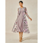 Women'S Maxi Dresses 2 Piece Outfit Wedding Guest Cocktail Tea Party Dress Ruffle Lace Floral Casual Formal Evening Dress