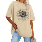 Womens Oversized Tshirt Graphic Tees Crew Neck Summer Short Sleeve Loose Fit Tops 2026