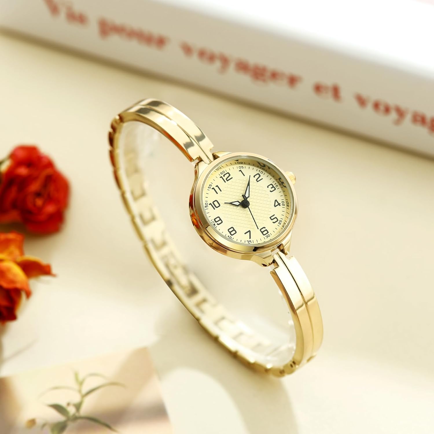 TWOPTION Women's Wrist Quartz Watches Bracelet Watch,Reloj para Mujer Small Dainty Watch for Women Christmas Gifts