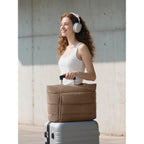 Bagstellar Puffer Tote Bag For Women, Lightweight Puffy Work Handbag Teacher Nurse Quilted Shoulder Bag For School Travel Gym | Cloud Bag W/ Zipper