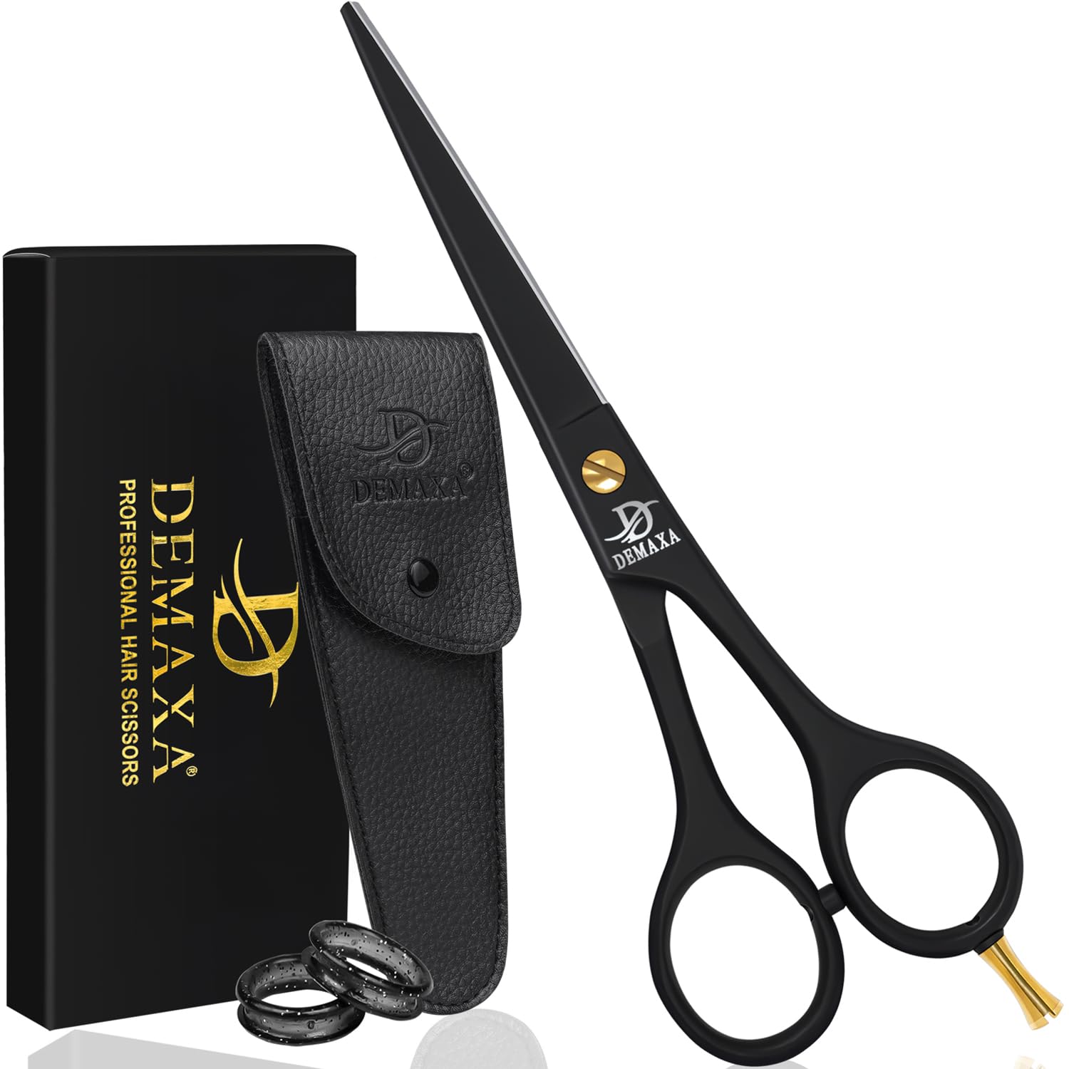 Professional Hair Scissors 6.5 Inch - Premium High Carbon Stainless Steel Barber Salon Hair Shears For Haircut Scissors - Ergonomic Design Super-Sharp Hair Cutting Shears Blades