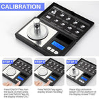Milligram Scale 50G X 0.001G, Powder Scale 0.001G Accuracy | Micro Scale For Weighing Powders & Jewelry, 50G Calibration Weight For Mg Scale, 6 Units, Tare, Lcd Display