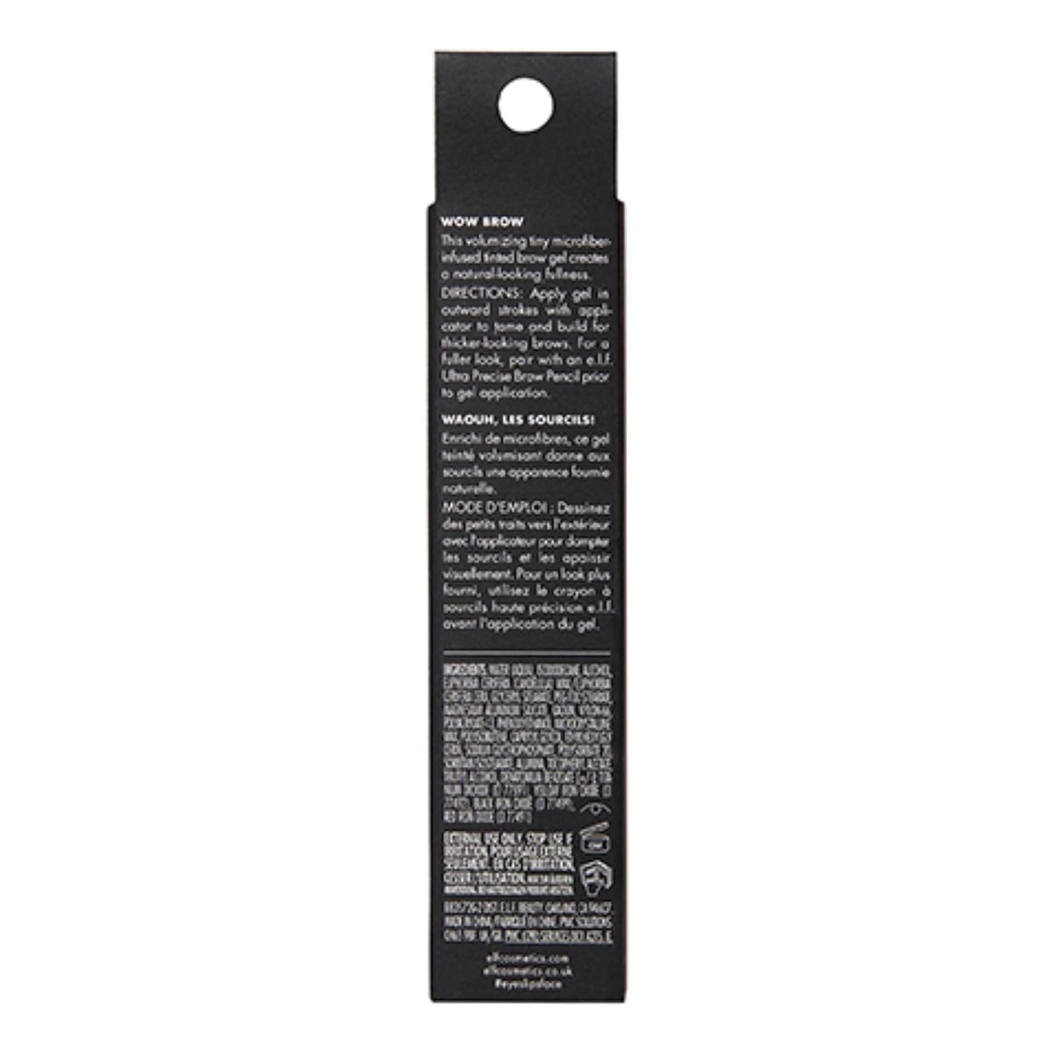 e.l.f. Wow Brow Gel, Volumizing, Buildable, Wax-Gel Hybrid, Creates Full, Voluminous-Looking Brows, Locks Brow Hairs In Place, Neutral Brown