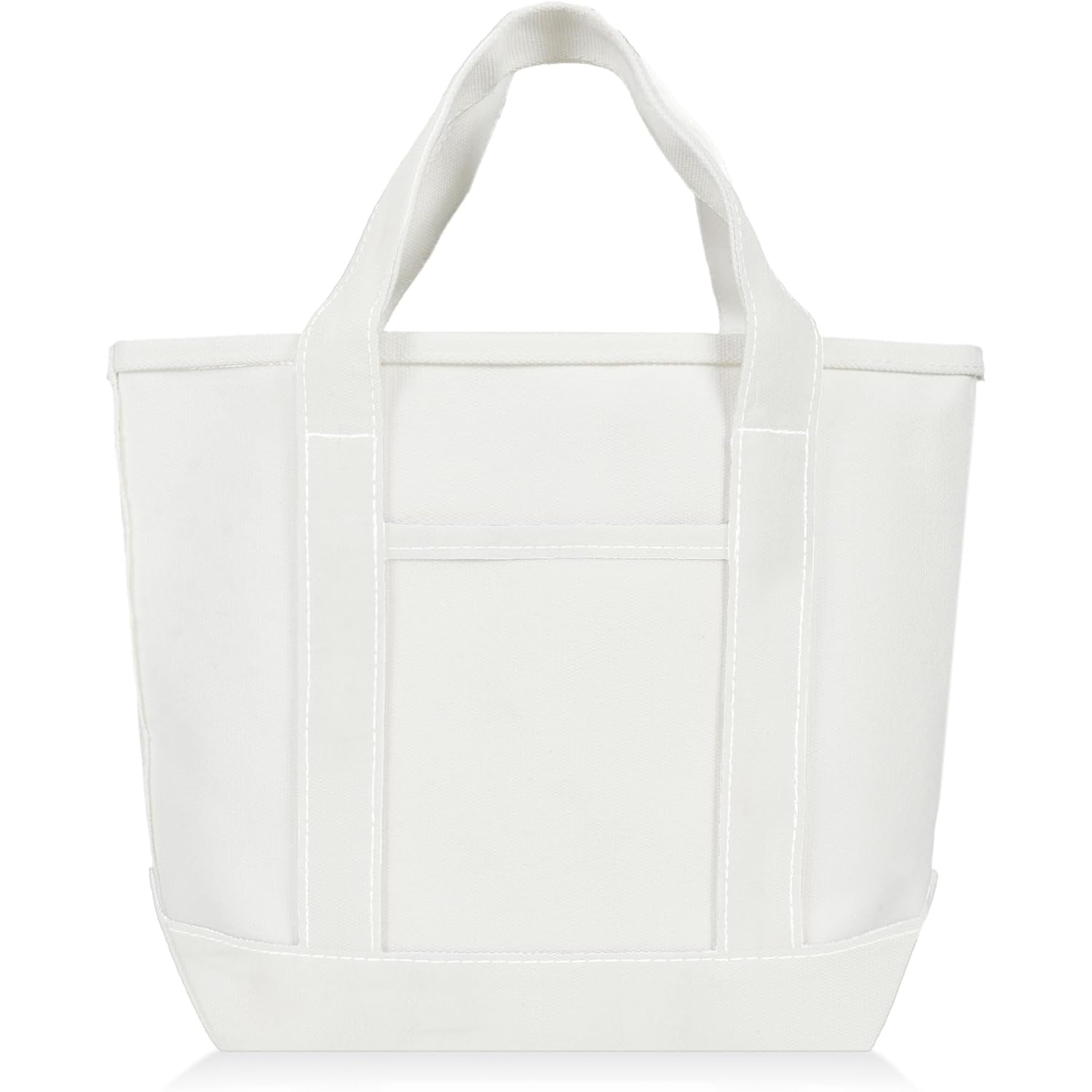 DALIX 14" Mini Small Cotton Canvas Party Favor Wedding Gift Tote Bag in White