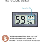 4-Pack Mini Digital Temperature Humidity Meters Gauge Indoor Thermometer Hygrometer Lcd Display Fahrenheit (℉) For Reptile Tank,Jars,Guitar Case,Greenhouse, Garden, Cellar, Fridge, Closet