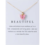 LOTSOF 18 Piece Butterfly Pendant Necklace Set, Colorful Acrylic Chain Necklaces for Women, Bohemian Jewelry Gift
